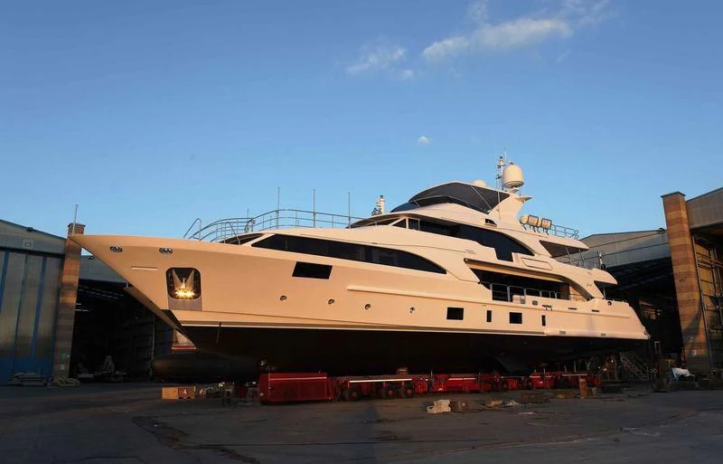 a large white ship aboard LADY LILIAN Yacht for Sale