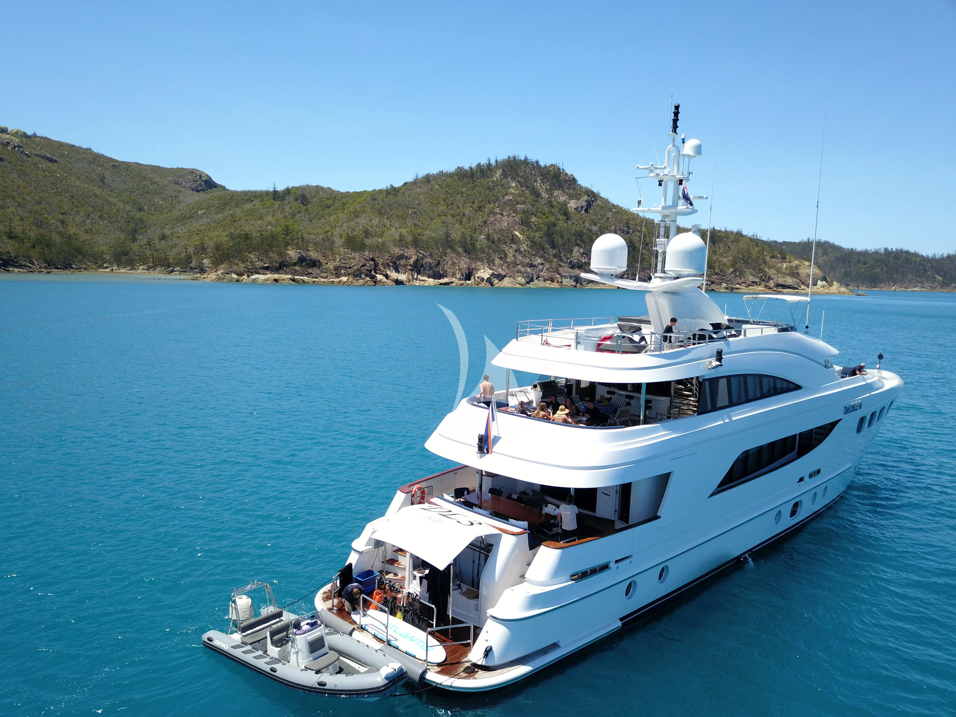 a boat with people on it aboard DE LISLE III Yacht for Sale