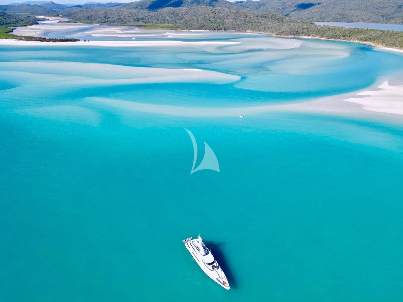 a boat in the water aboard DE LISLE III Yacht for Sale