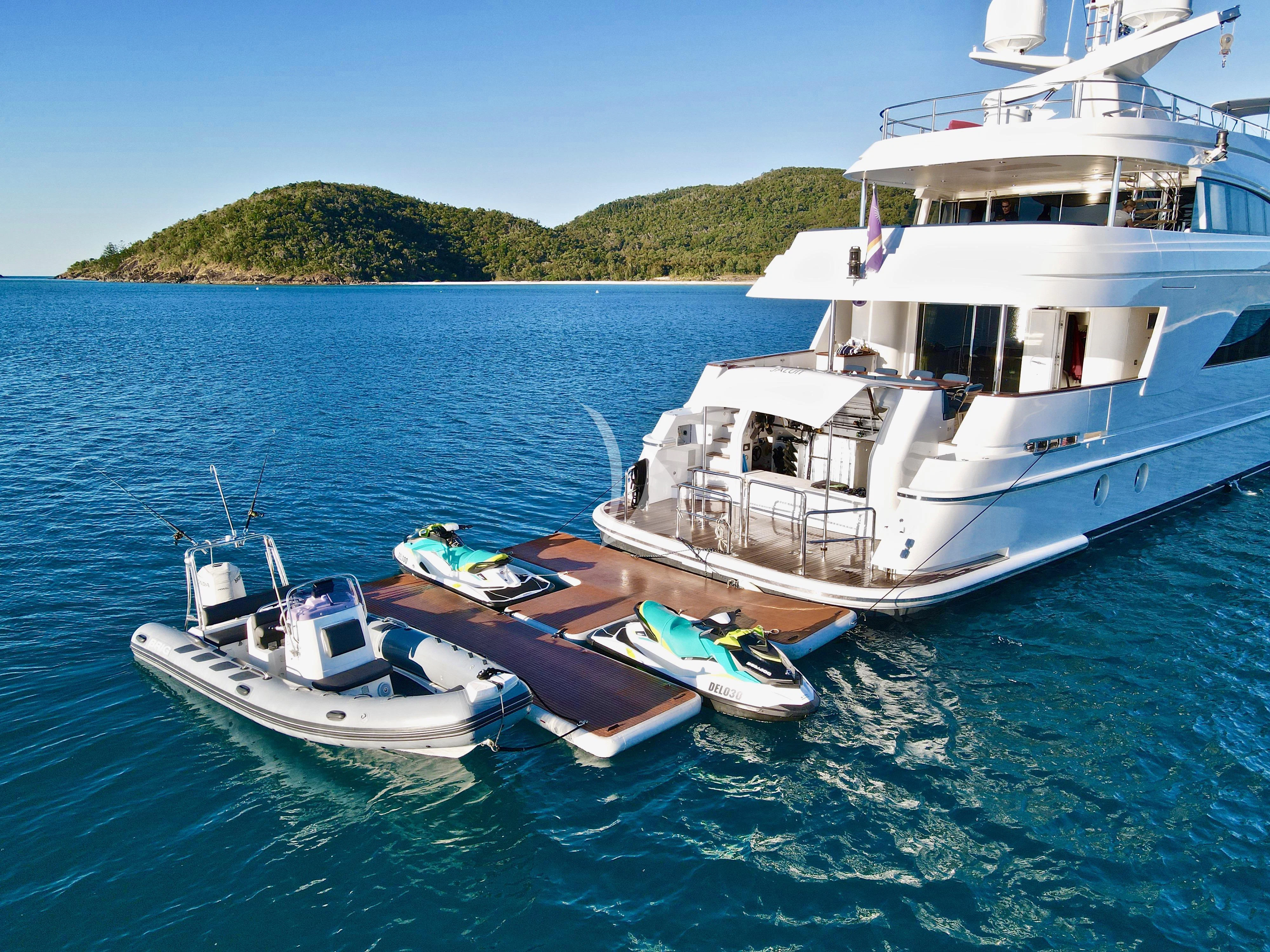 a boat on the water aboard DE LISLE III Yacht for Sale
