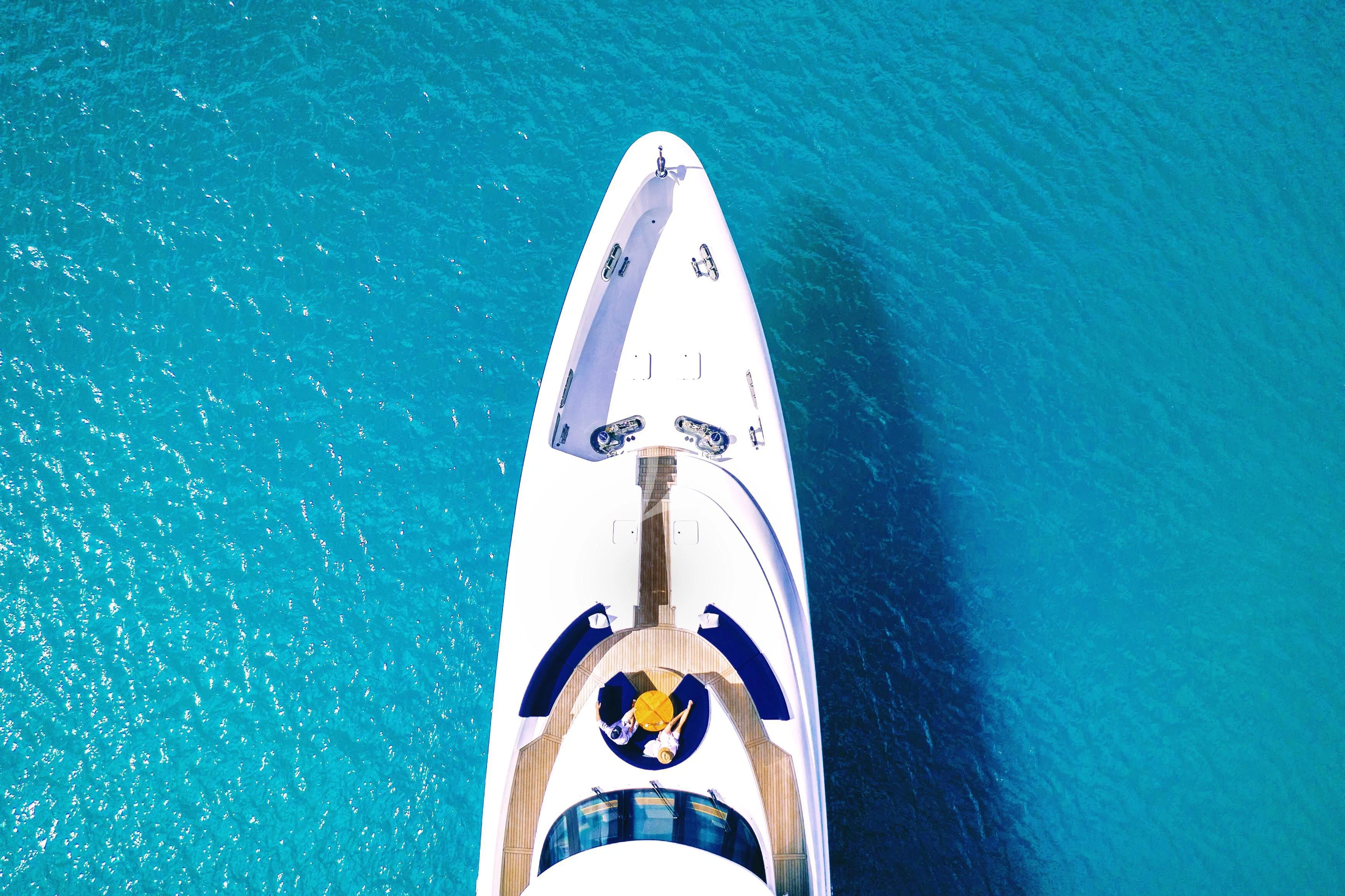 a space shuttle in space aboard DE LISLE III Yacht for Sale