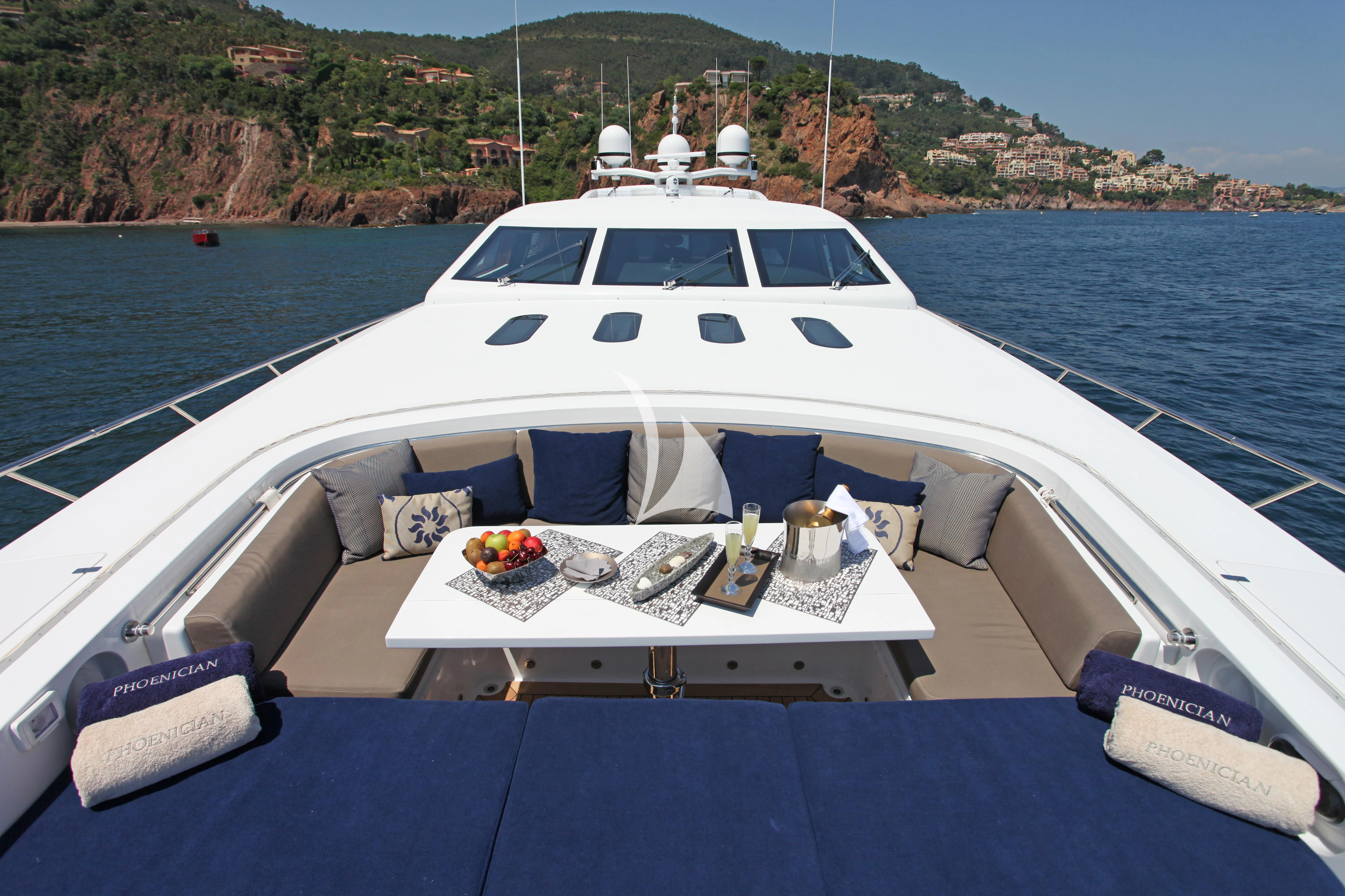 a boat on the water aboard PHOENICIAN Yacht for Sale