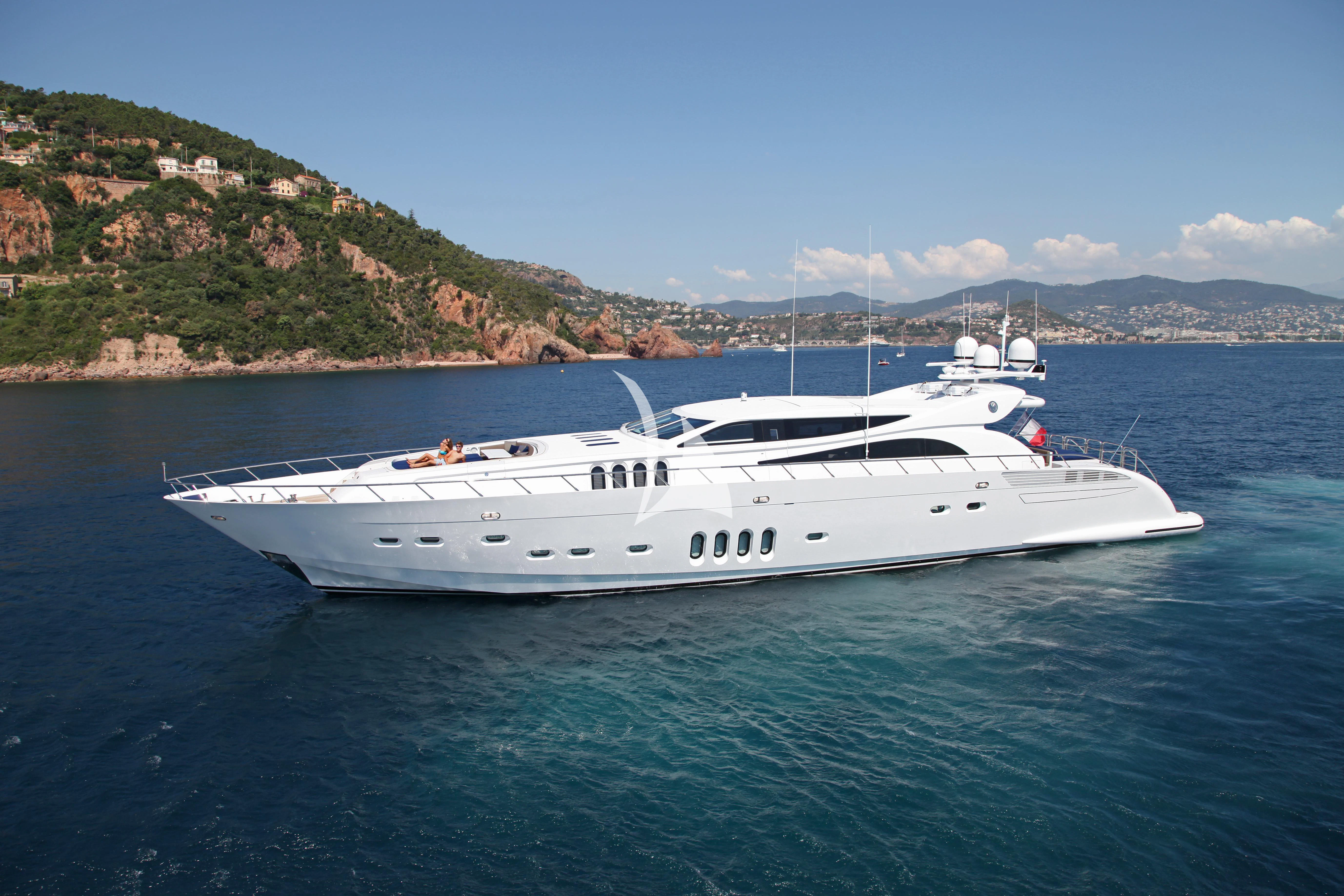 a boat on the water aboard PHOENICIAN Yacht for Sale