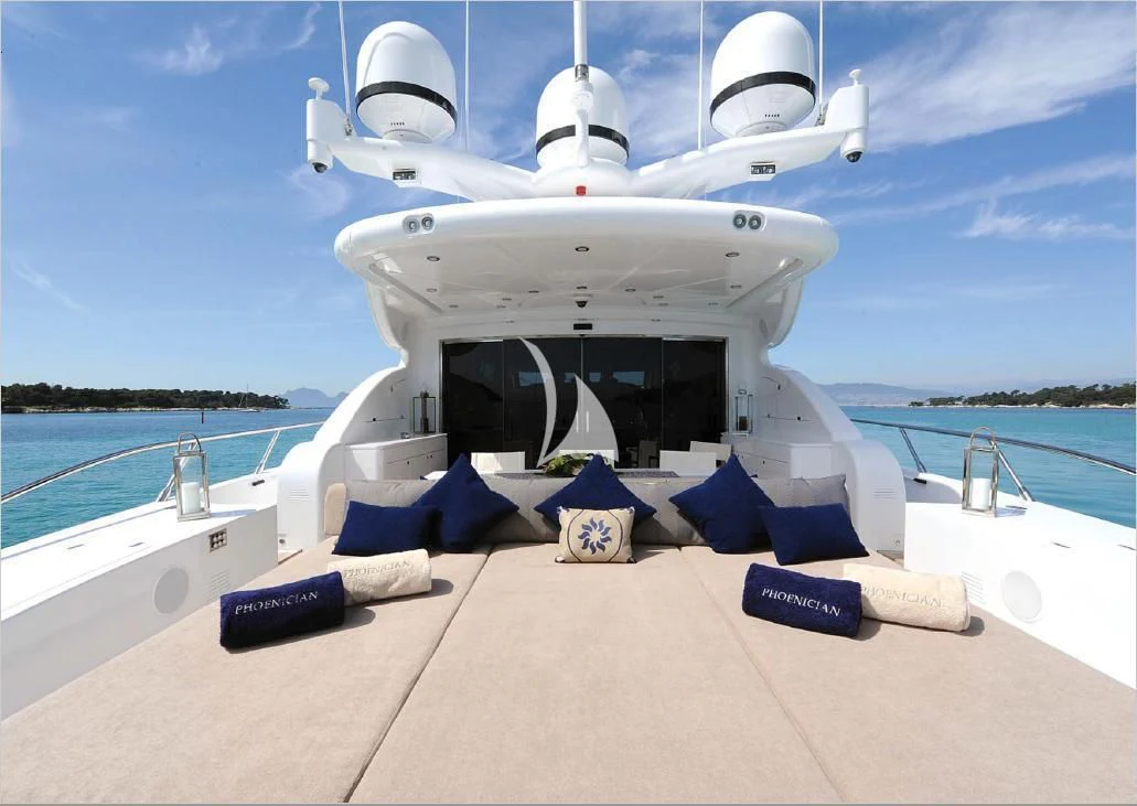 a space shuttle on a launch pad aboard PHOENICIAN Yacht for Sale