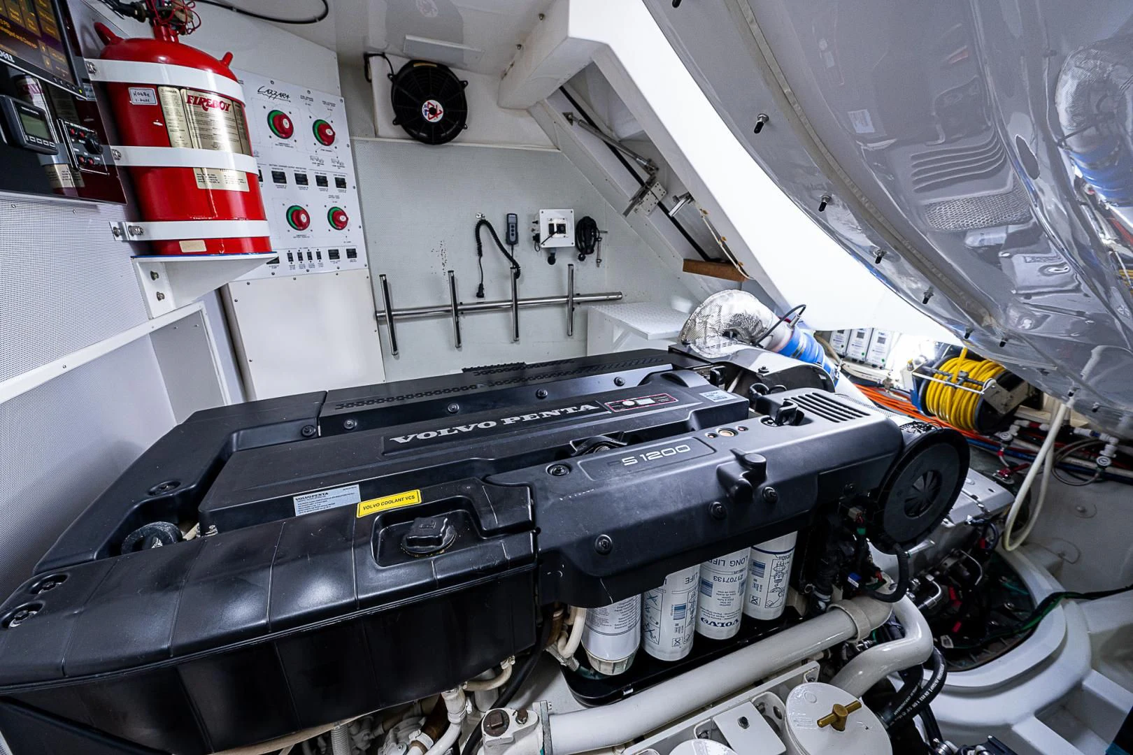 a machine with a large piece of equipment on it aboard LATITUDE Yacht for Sale