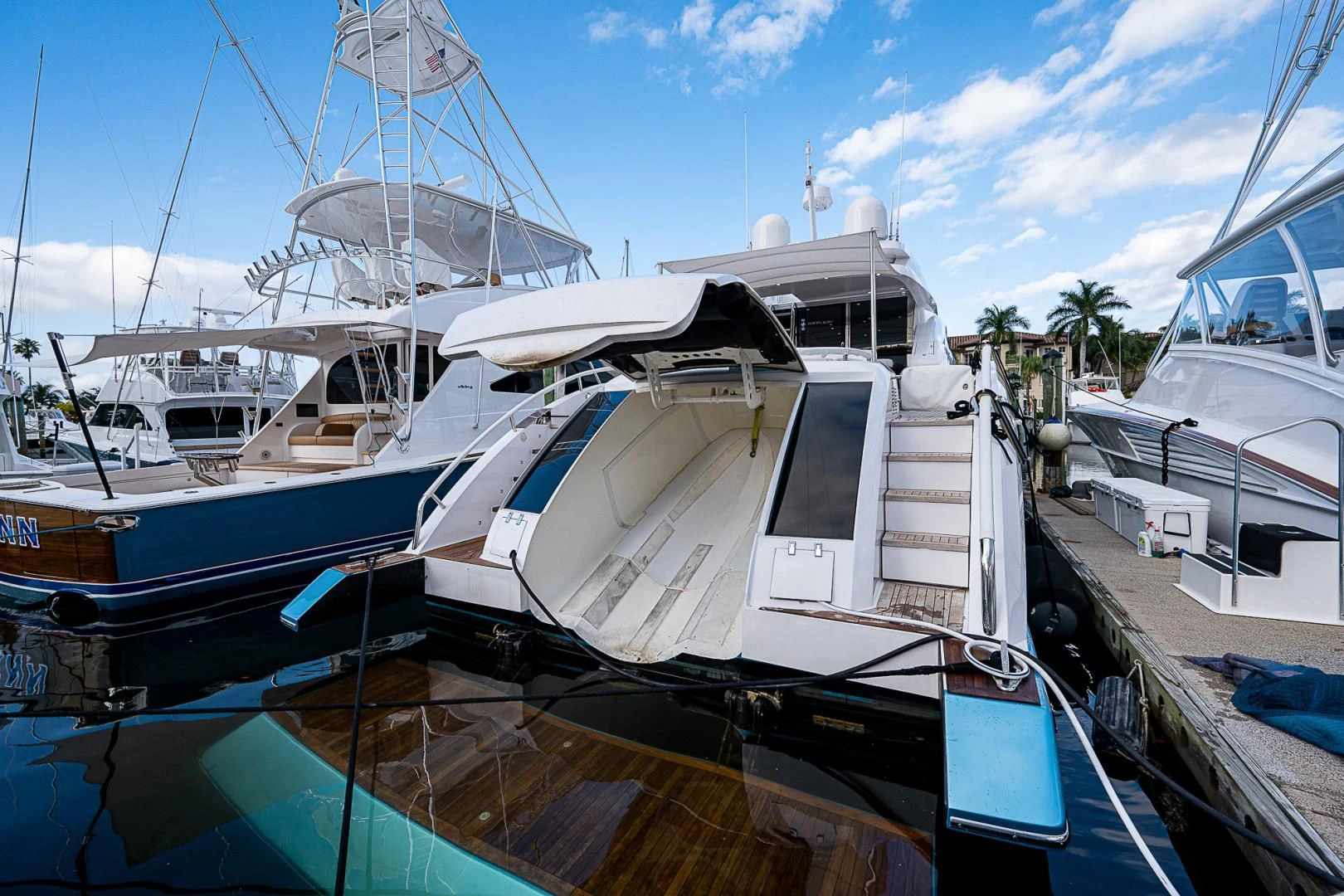a group of boats are parked aboard LATITUDE Yacht for Sale