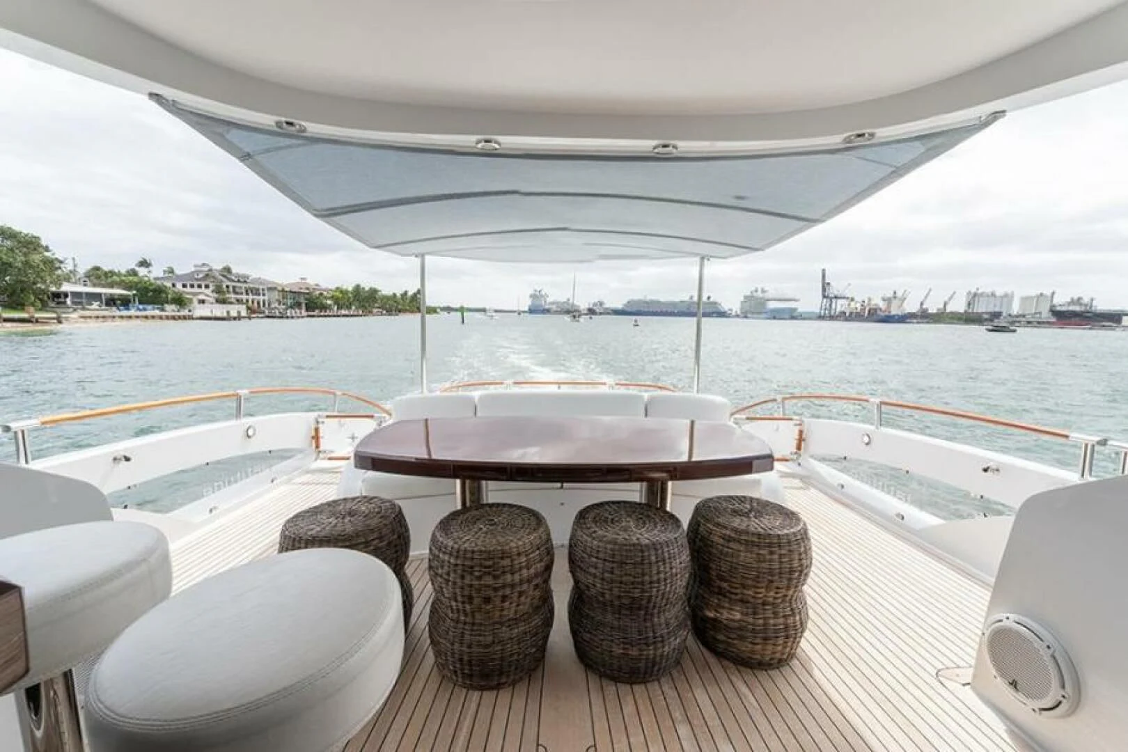 a group of round objects on a boat aboard LATITUDE Yacht for Sale