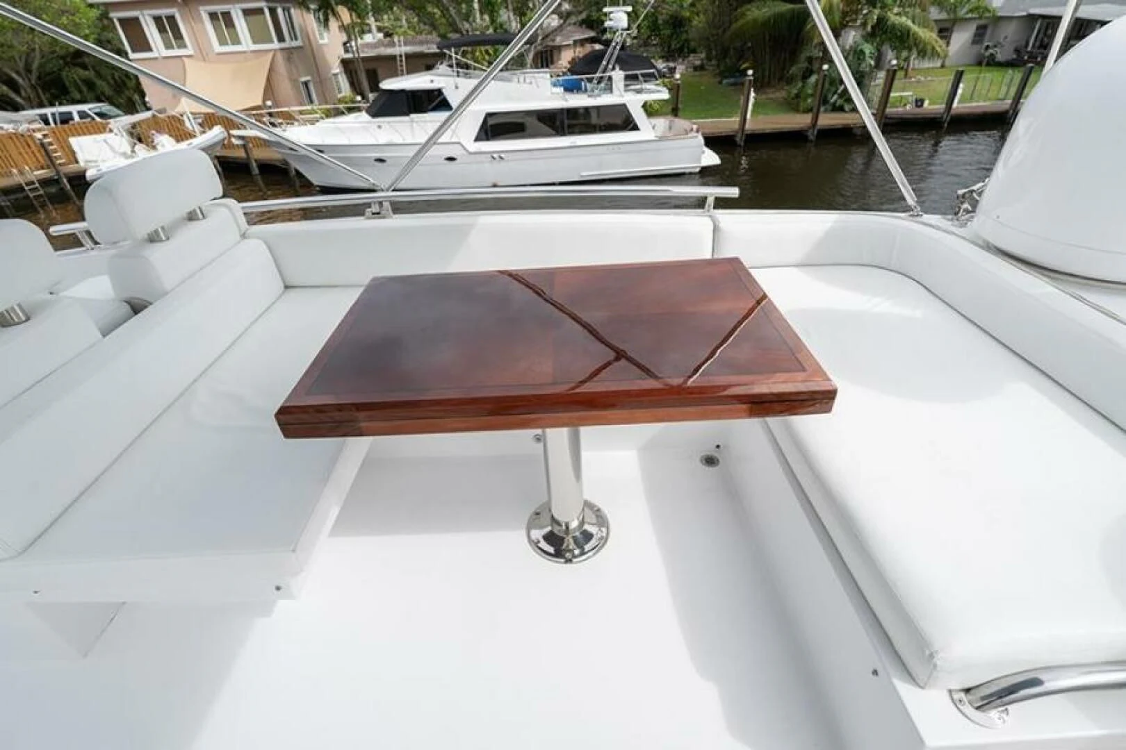 a table on a boat aboard LATITUDE Yacht for Sale