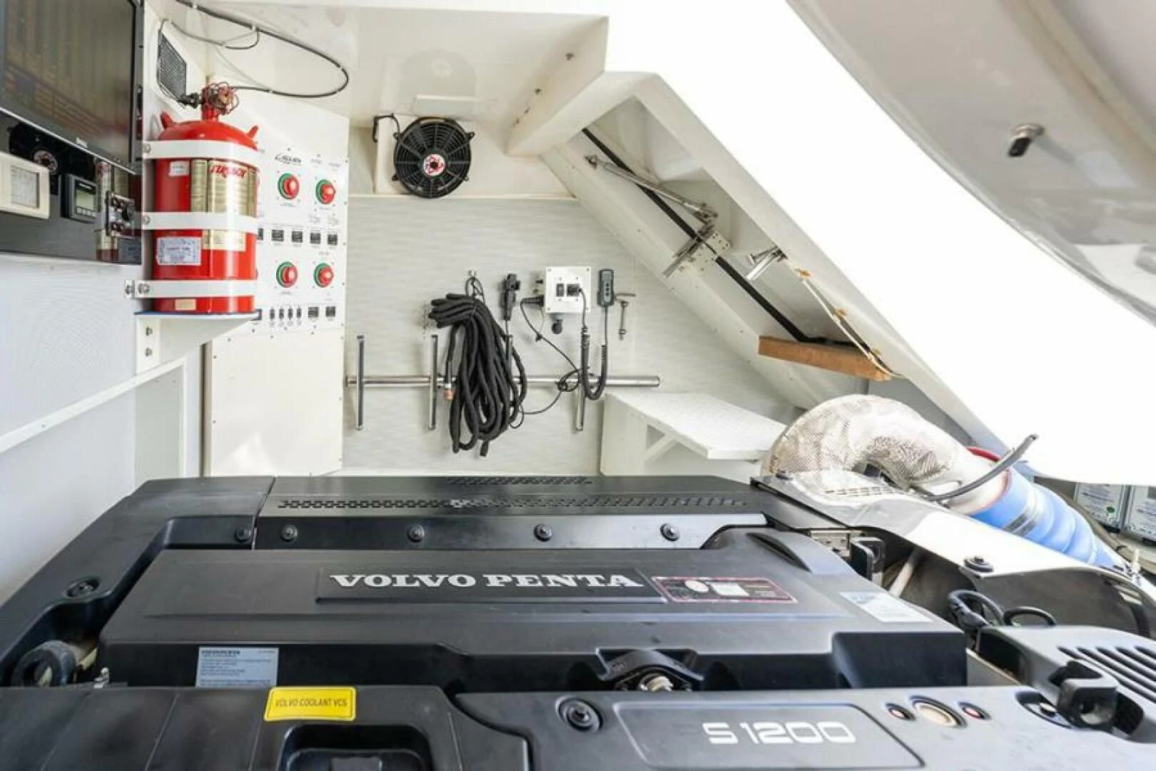 a machine with a large piece of equipment on it aboard LATITUDE Yacht for Sale