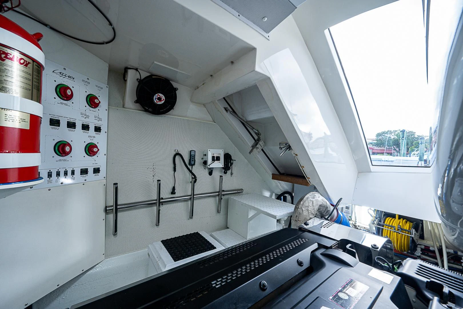 a machine with a large piece of equipment on it aboard LATITUDE Yacht for Sale