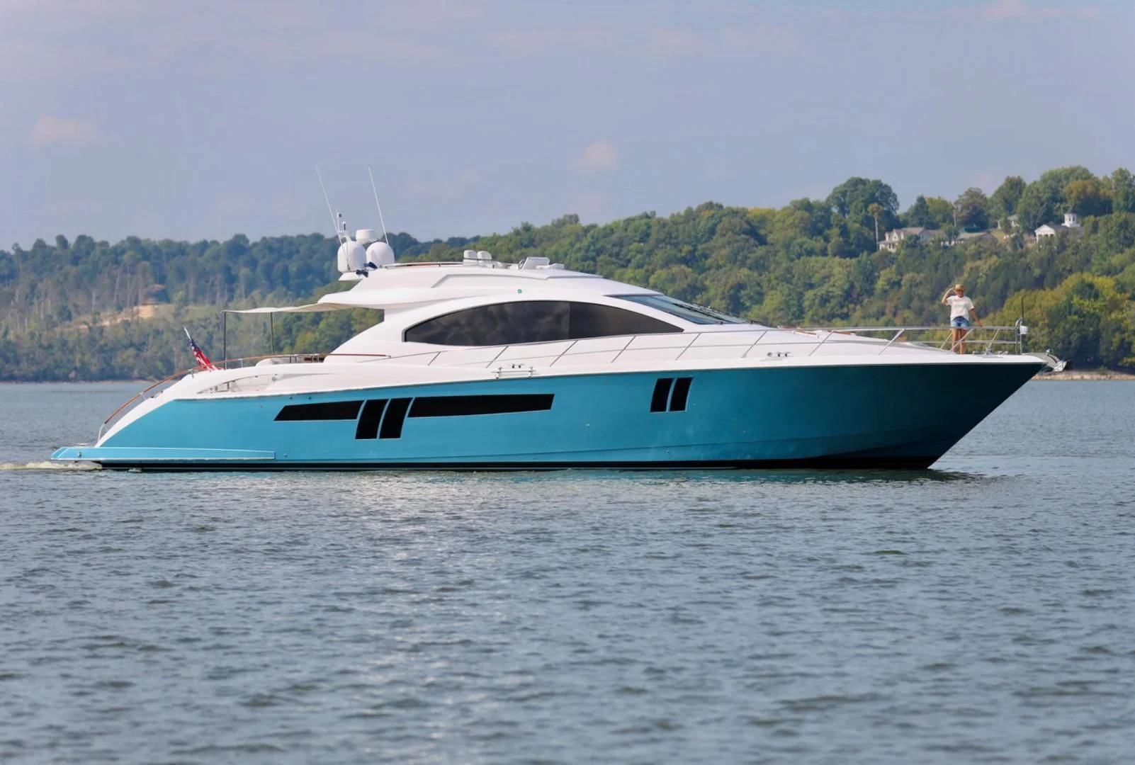 a boat on the water aboard LATITUDE Yacht for Sale