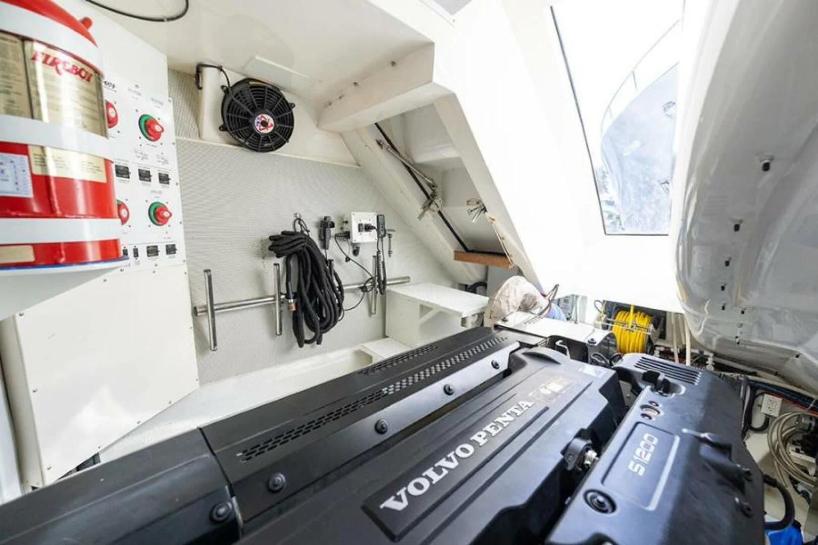 a close-up of a space ship aboard LATITUDE Yacht for Sale