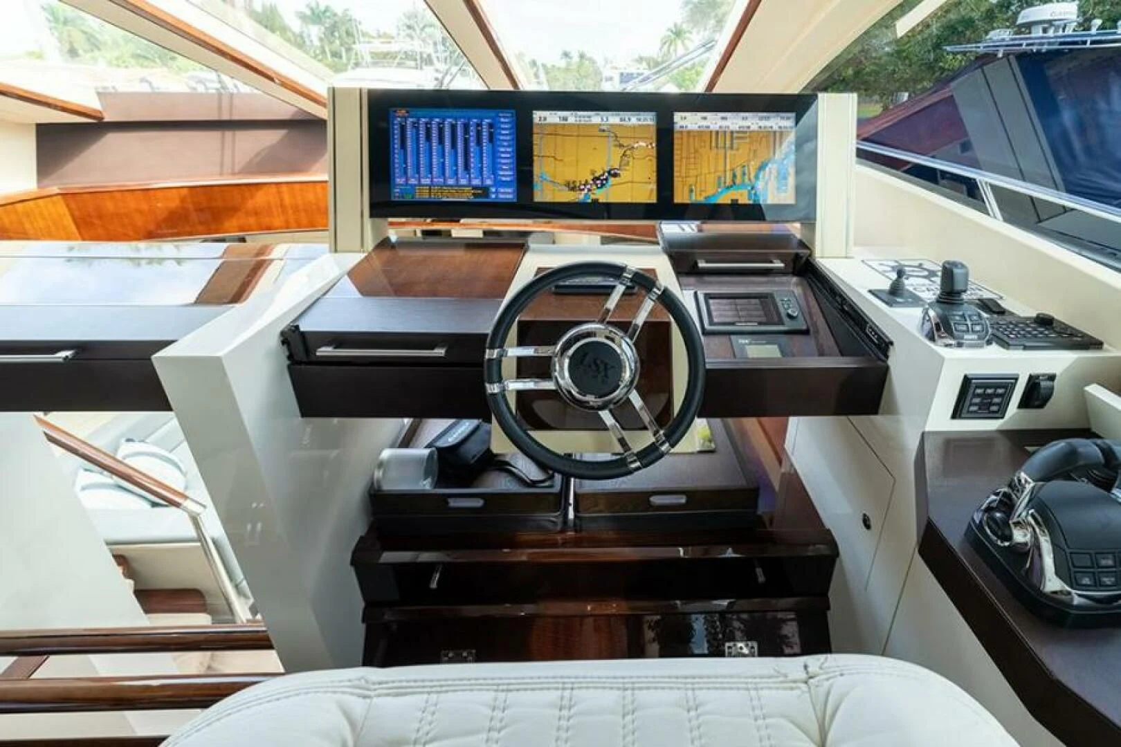 a radio in a car aboard LATITUDE Yacht for Sale