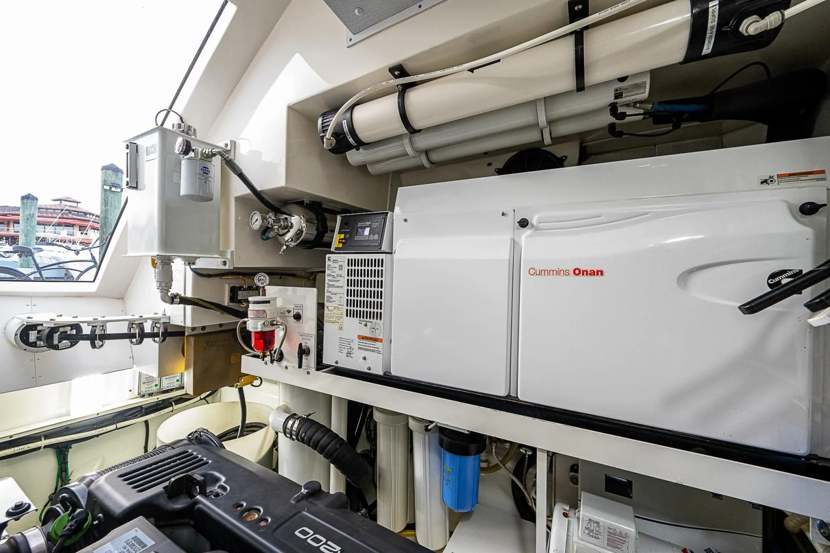 a large machine with many wires aboard LATITUDE Yacht for Sale