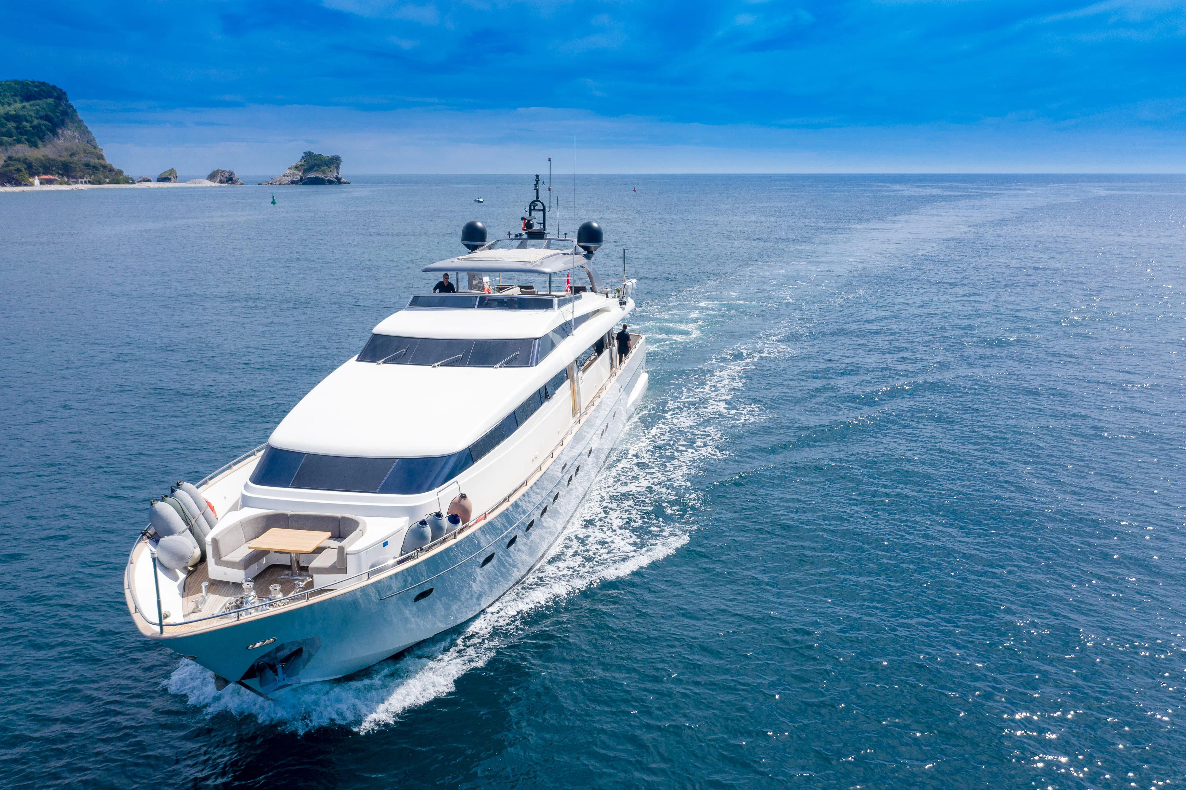 a boat on the water aboard PERTULA Yacht for Sale