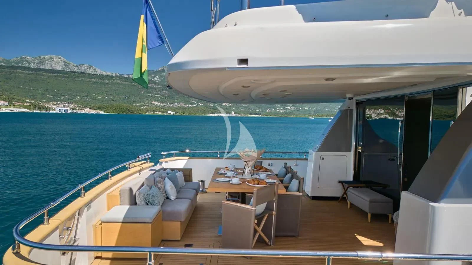 a boat on the water aboard PERTULA Yacht for Sale