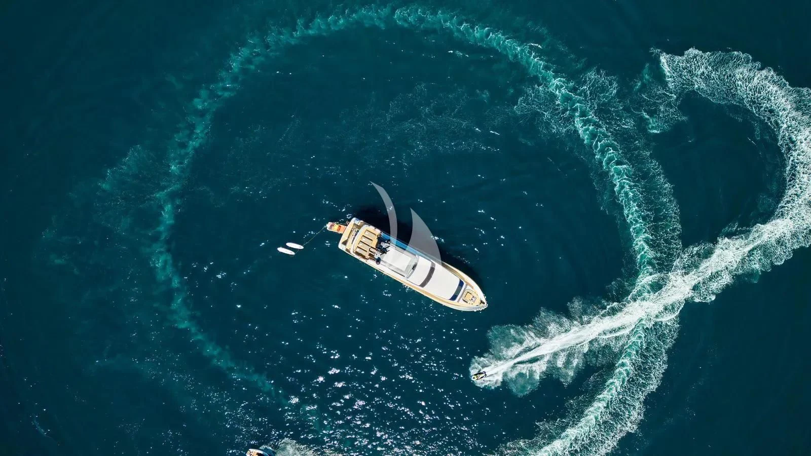 a boat in the water aboard PERTULA Yacht for Sale