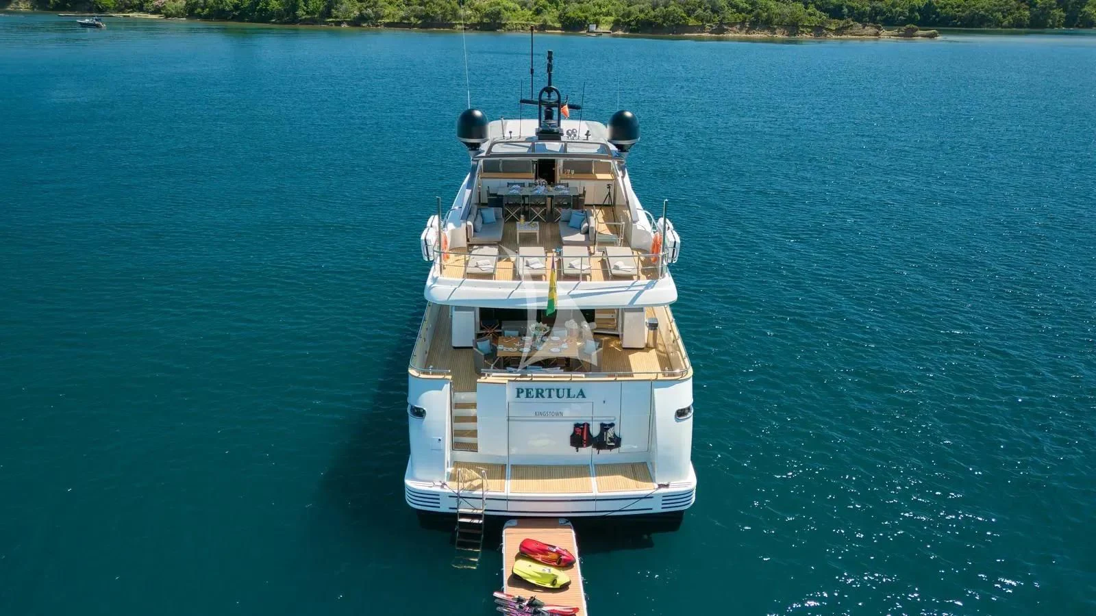a boat on the water aboard PERTULA Yacht for Sale