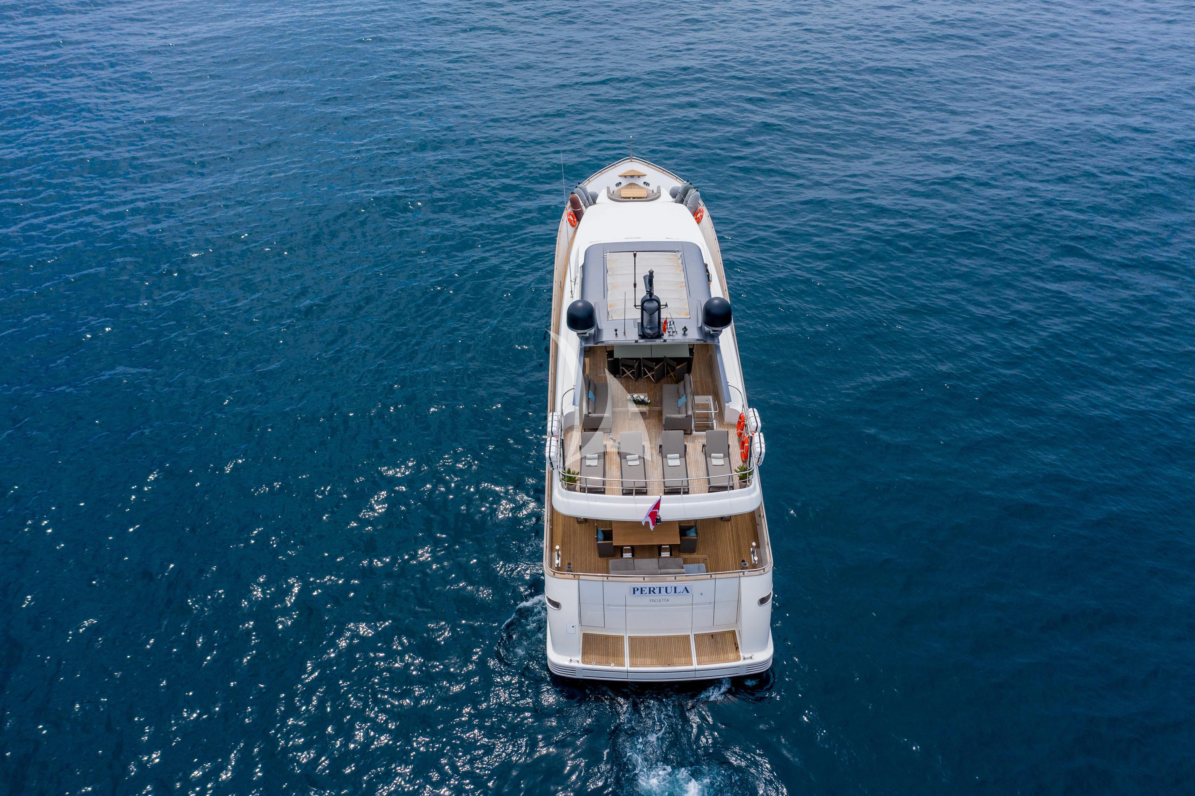 a ship in the water aboard PERTULA Yacht for Sale
