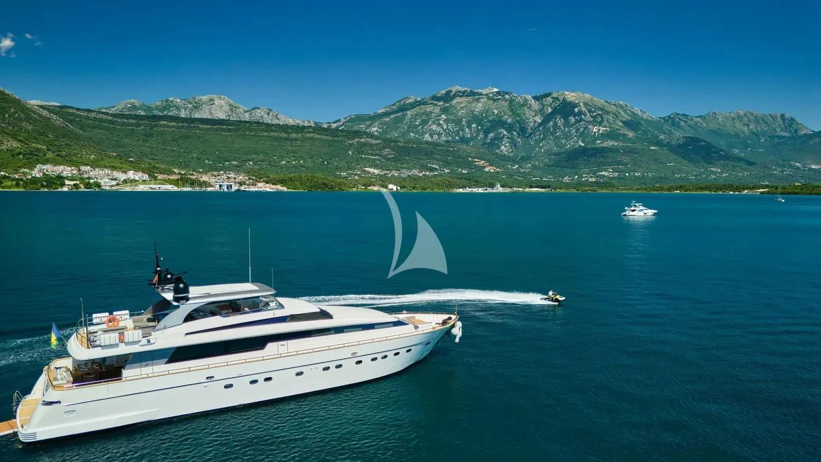 a boat on the water aboard PERTULA Yacht for Sale