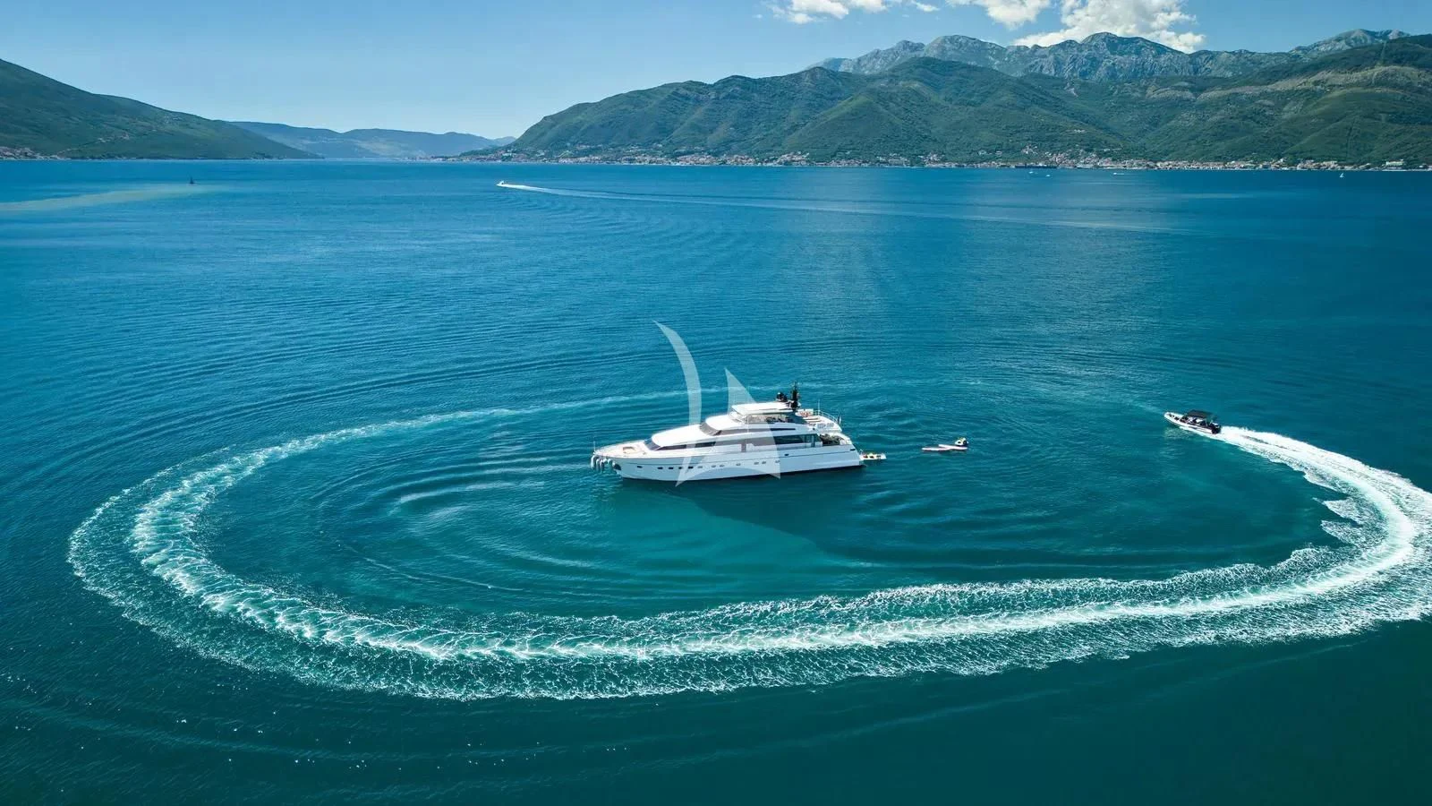 a boat on the water aboard PERTULA Yacht for Sale