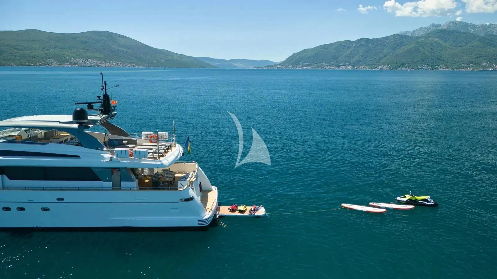 a boat sailing on the sea aboard PERTULA Yacht for Sale