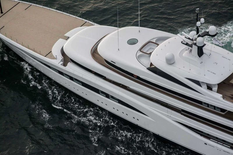 a white boat in the water aboard SOPHIA Yacht for Sale
