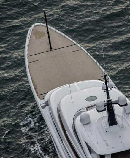 a white boat in the water aboard SOPHIA Yacht for Sale