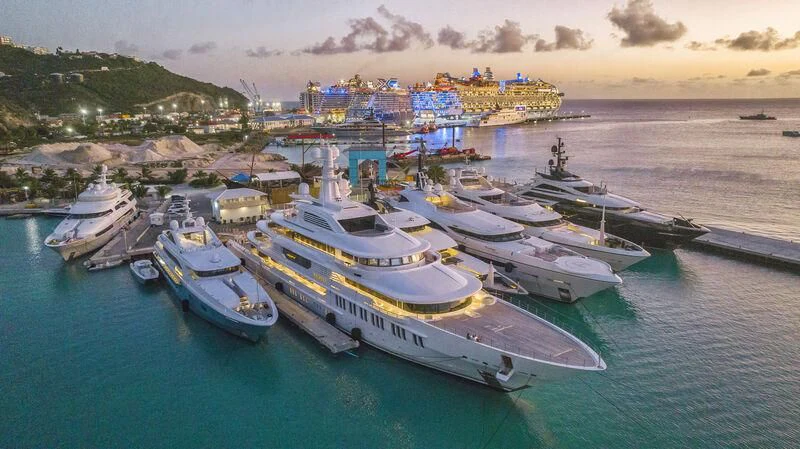 a group of boats in the water aboard SOPHIA Yacht for Sale