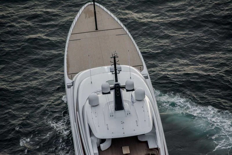 a white boat in the water aboard SOPHIA Yacht for Sale