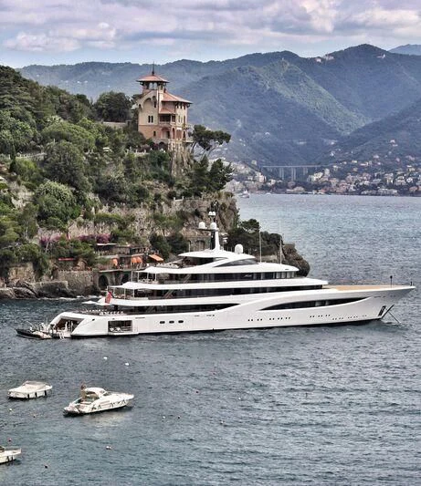 a large ship in the water aboard SOPHIA Yacht for Sale
