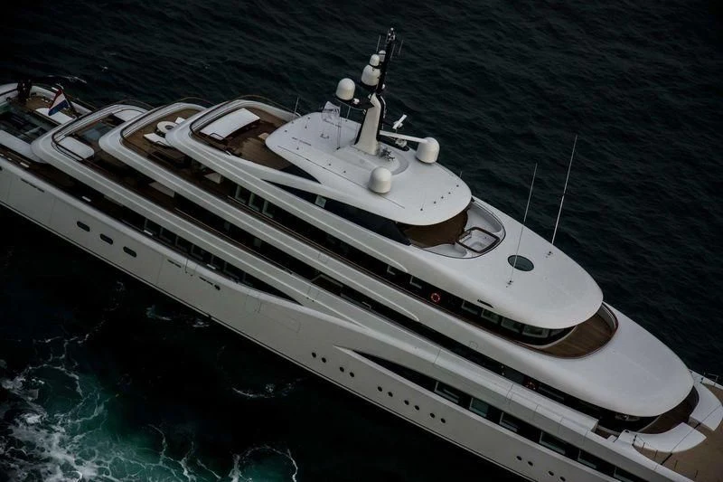 a white boat in the water aboard SOPHIA Yacht for Sale