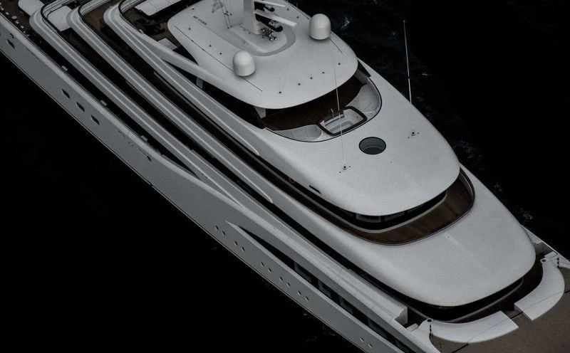 a space ship in space aboard SOPHIA Yacht for Sale