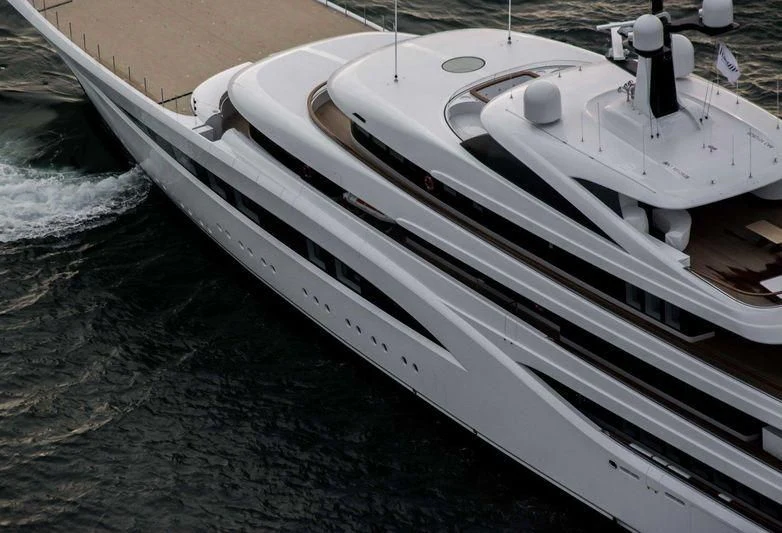 a white boat in the water aboard SOPHIA Yacht for Sale