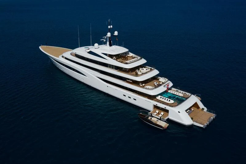a ship in the water aboard SOPHIA Yacht for Sale