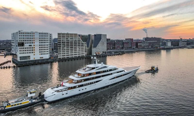 a ship in the water aboard SOPHIA Yacht for Sale