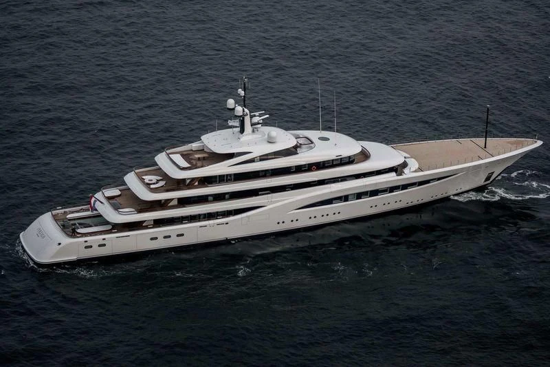 a ship in the water aboard SOPHIA Yacht for Sale