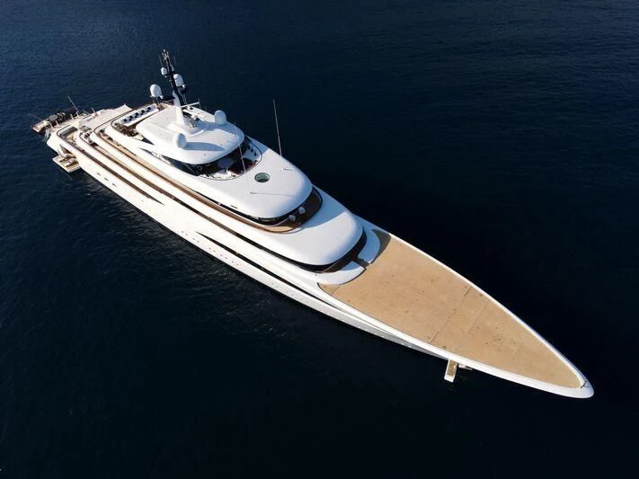 a white boat on the water aboard SOPHIA Yacht for Sale