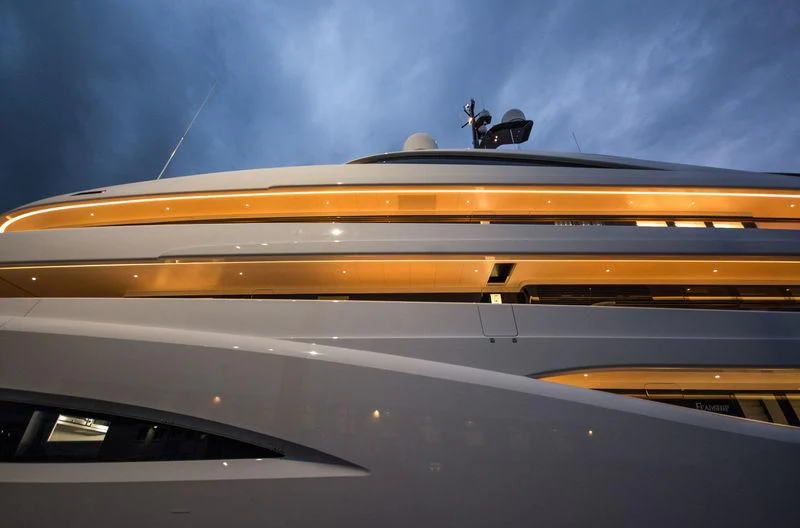 a person on a car aboard SOPHIA Yacht for Sale