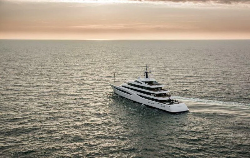 a boat in the water aboard SOPHIA Yacht for Sale