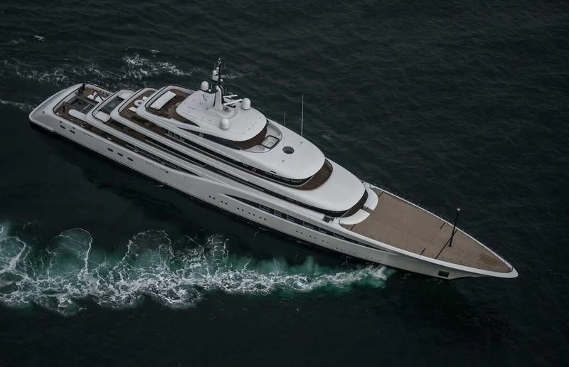 a white boat in the water aboard SOPHIA Yacht for Sale