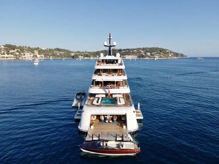 a boat in the water aboard SOPHIA Yacht for Sale