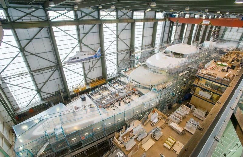a large room with many objects in it aboard SOPHIA Yacht for Sale