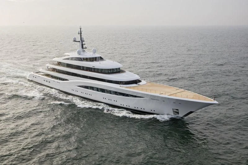 a ship in the water aboard SOPHIA Yacht for Sale