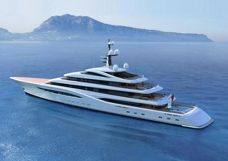 a white yacht in the water aboard SOPHIA Yacht for Sale