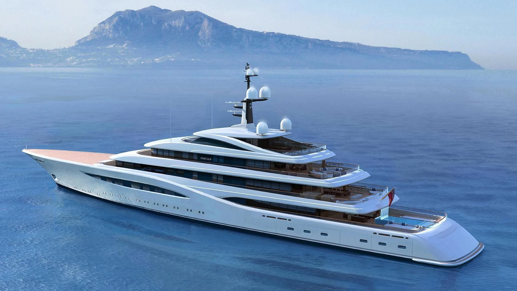 a white yacht in the water aboard SOPHIA Yacht for Sale