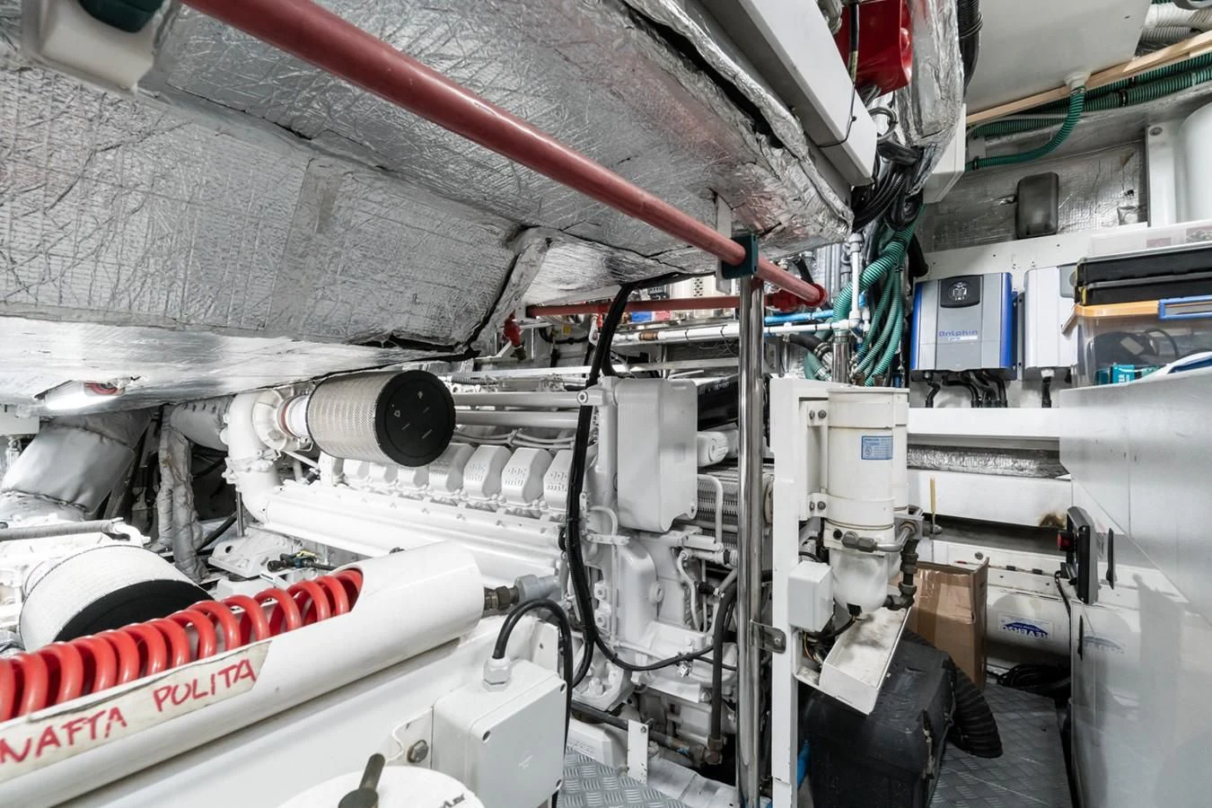 a close-up of a factory aboard EYE Yacht for Sale