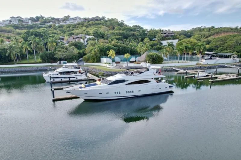 a group of boats in a harbor aboard 'S NOON SOMEWHERE Yacht for Sale