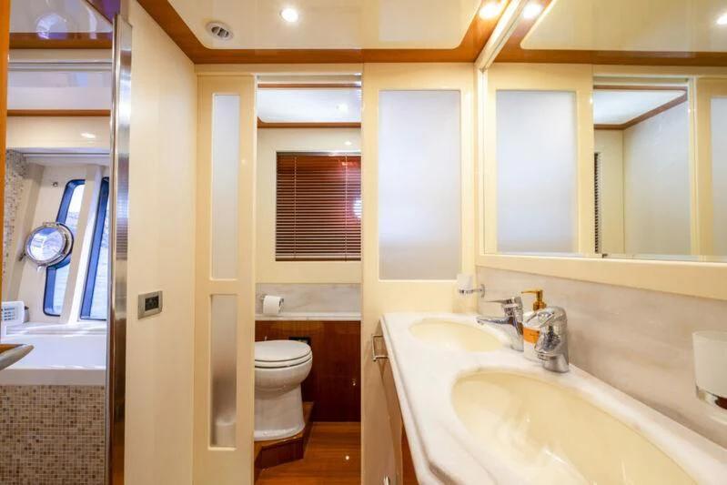a bathroom with a sink and a toilet aboard ASTARTE Yacht for Sale