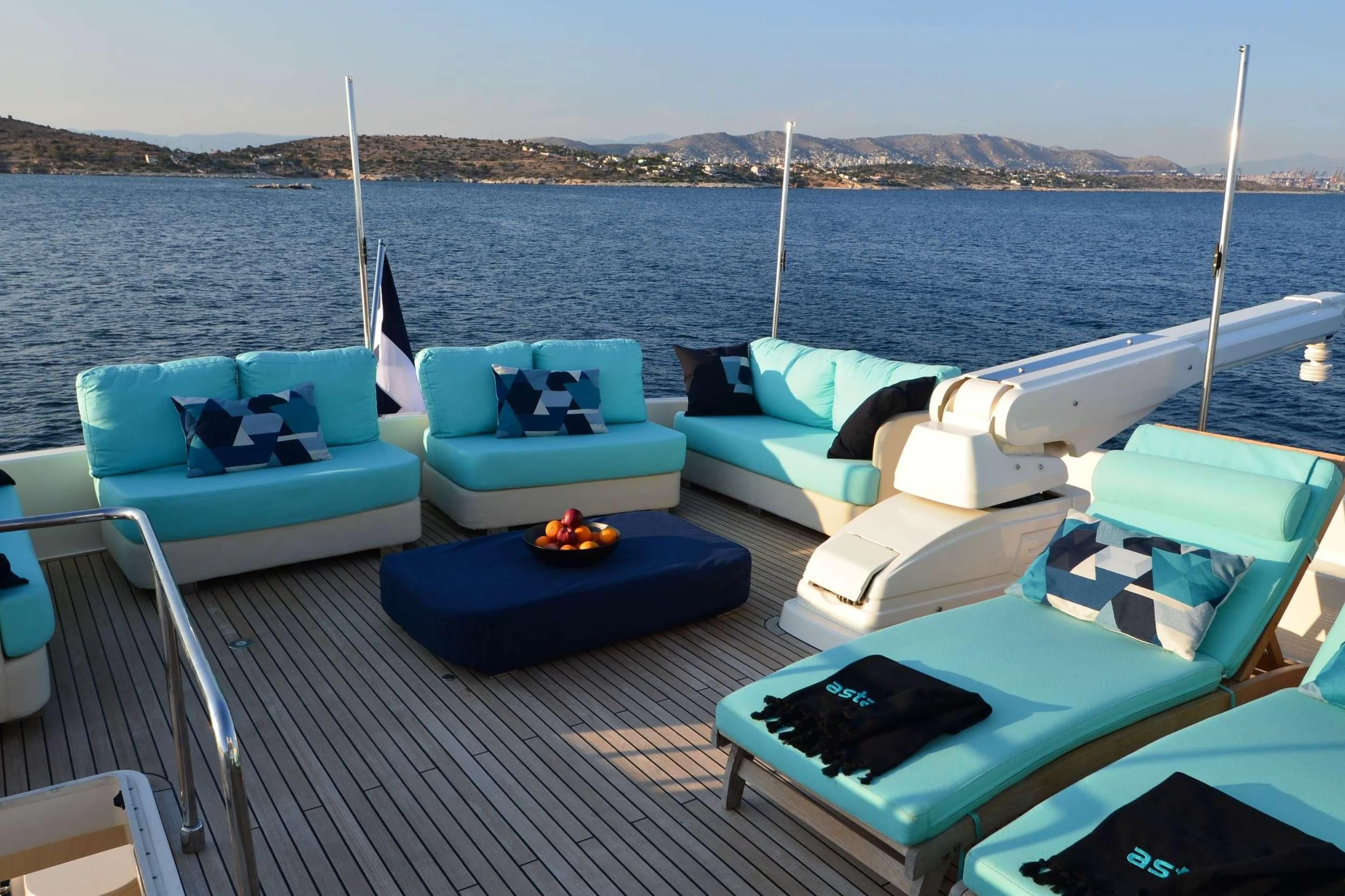 a group of lounge chairs on a boat aboard ASTARTE Yacht for Sale